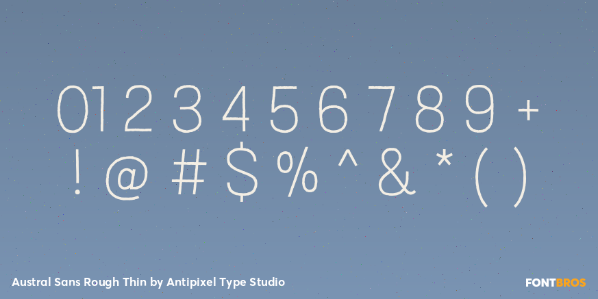 Austral Sans Rough Thin Font Poster #4