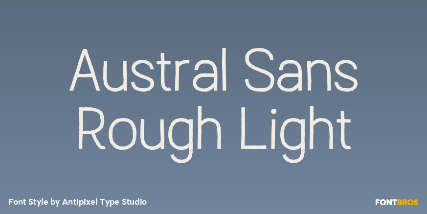Austral Sans Rough Light Font Poster #1