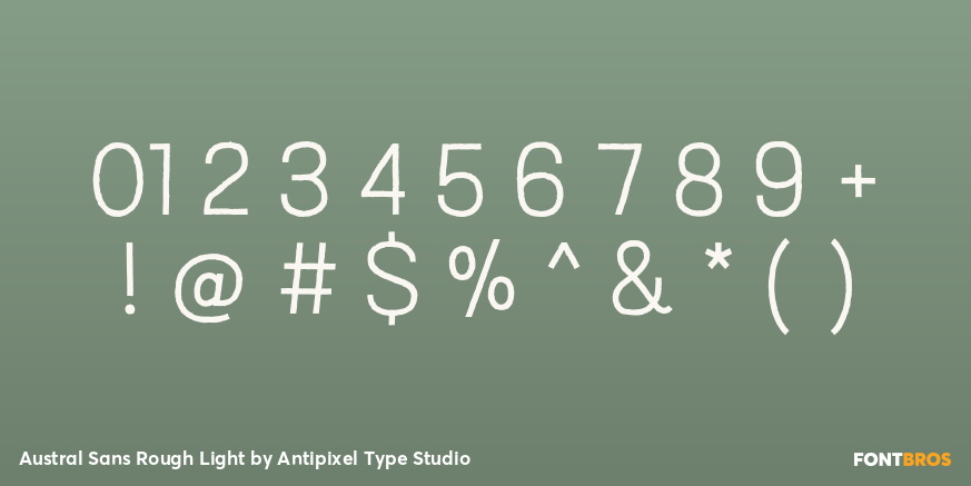 Austral Sans Rough Light Font Poster #1