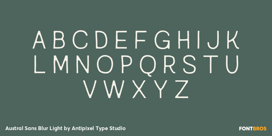 Austral Sans Blur Light Font Poster #1