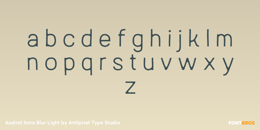 Austral Sans Blur Light Font Poster #1