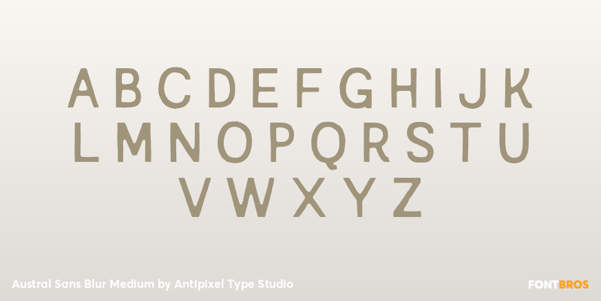 Austral Sans Blur Medium Font Poster #2