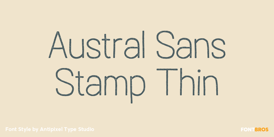Austral Sans Stamp Thin Font Poster #1