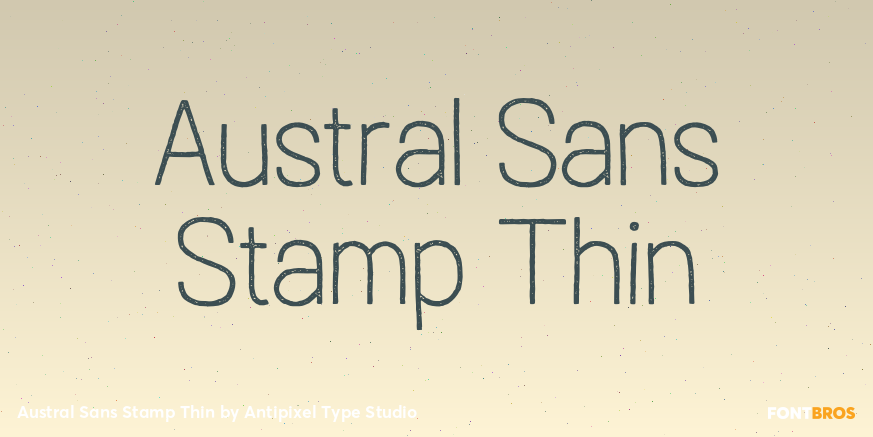 Austral Sans Stamp Thin Font Poster #1
