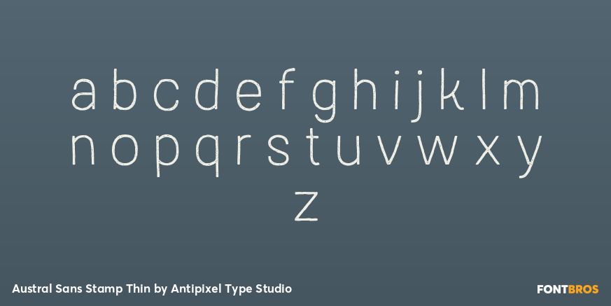 Austral Sans Stamp Thin Font Poster #3