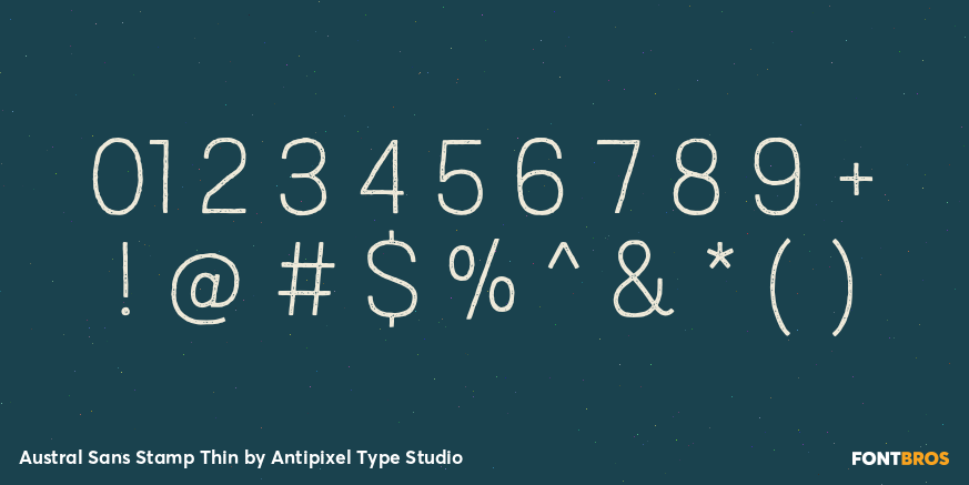 Austral Sans Stamp Thin Font Poster #4