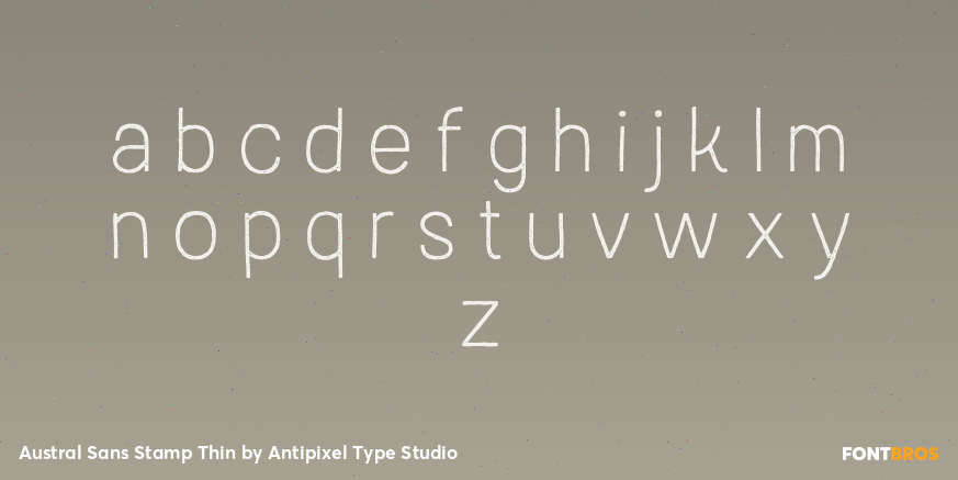 Austral Sans Stamp Thin Font Poster #1