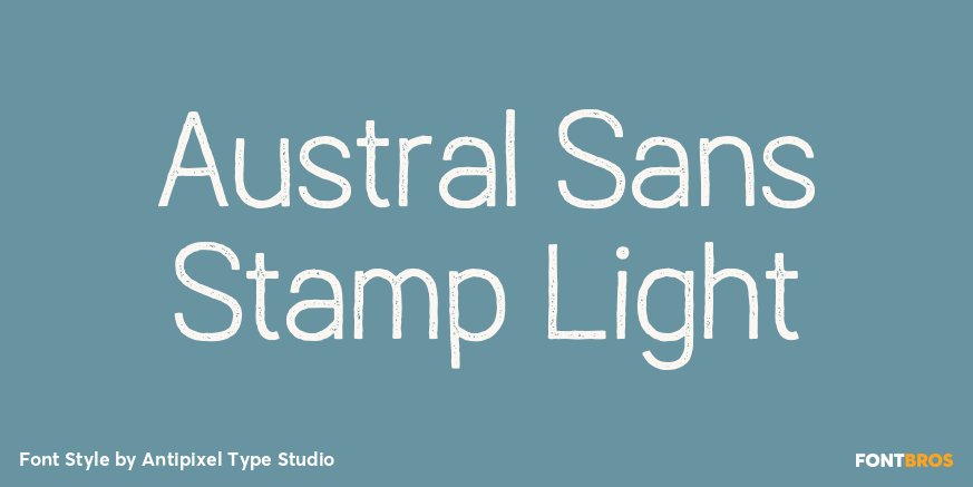 Austral Sans Stamp Light Font Poster #1