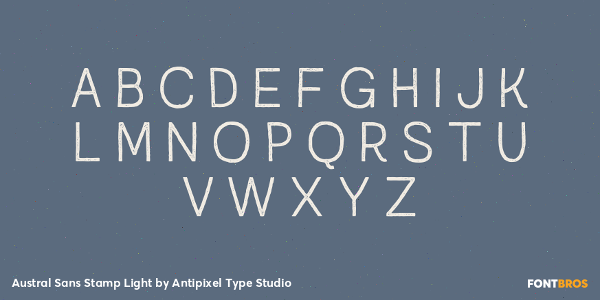 Austral Sans Stamp Light Font Poster #1