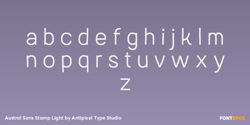 Austral Sans Stamp Light Font Poster #1