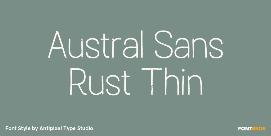 Austral Sans Rust Thin Poster