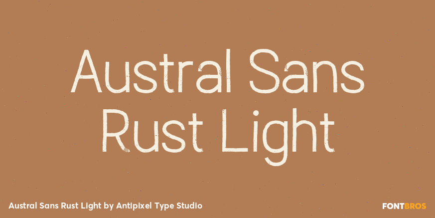 Austral Sans Rust Light Font Poster #1