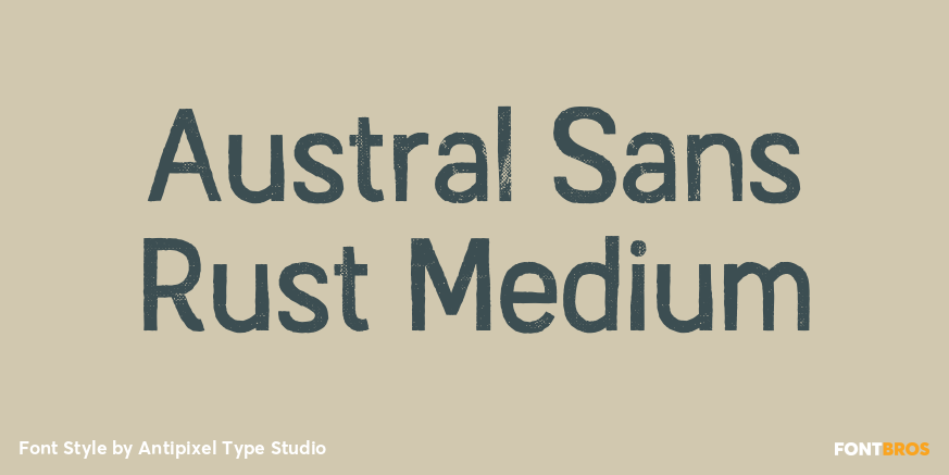 Austral Sans Rust Medium Poster