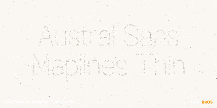 Austral Sans Maplines Thin Font Poster #1