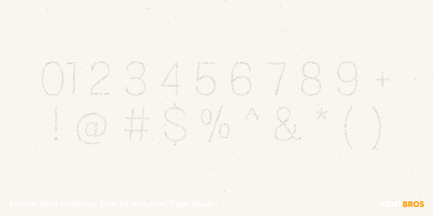 Austral Sans Maplines Thin Font Poster #1