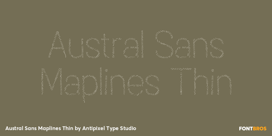 Austral Sans Maplines Thin Font Poster #1