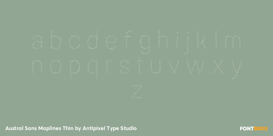 Austral Sans Maplines Thin Font Poster #3