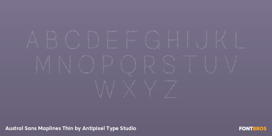 Austral Sans Maplines Thin Font Poster #1