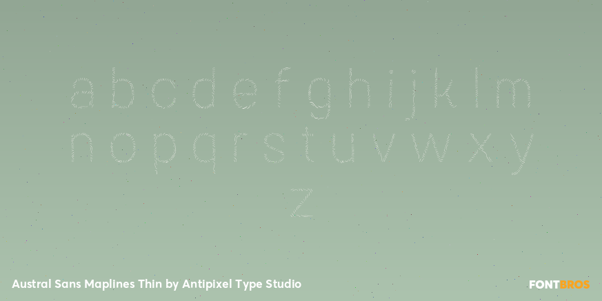 Austral Sans Maplines Thin Font Poster #1