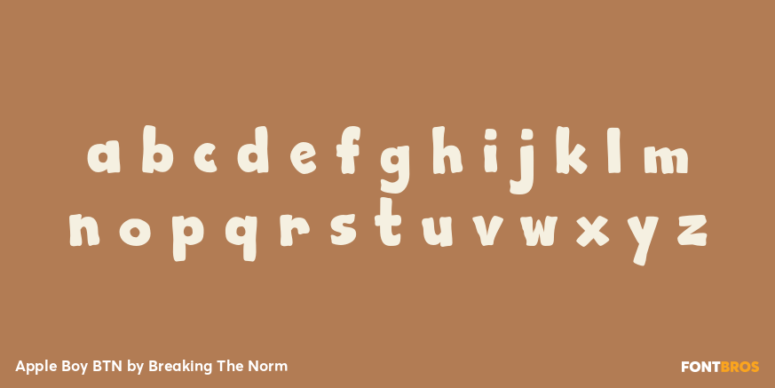 Apple Boy BTN Font Poster #3
