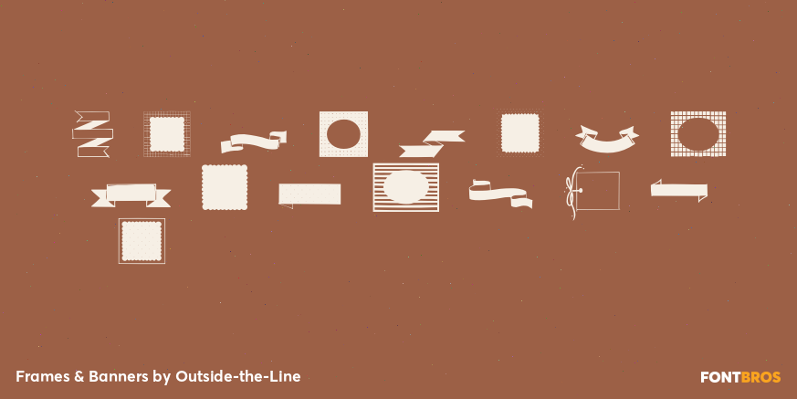 Frames & Banners Font Poster #3