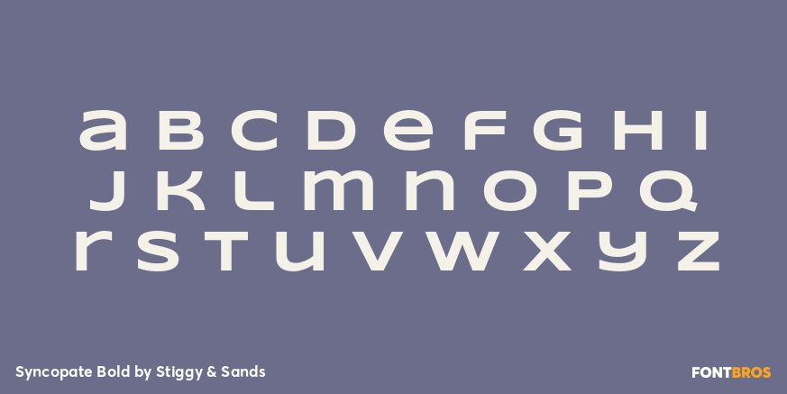 Syncopate Bold Font Poster #3