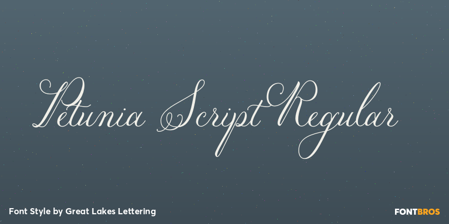 Petunia Script Regular Poster