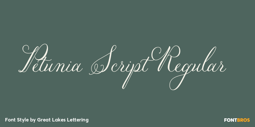 Petunia Script Regular Poster