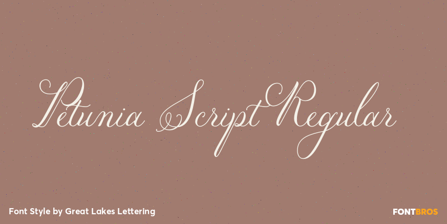 Petunia Script Regular Poster