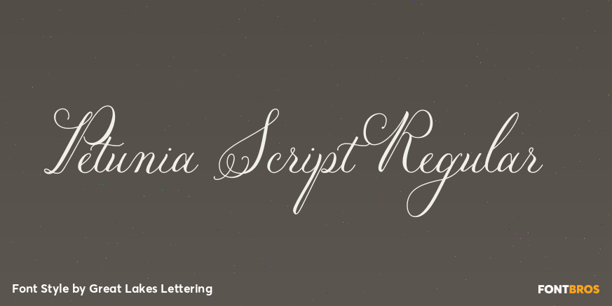 Petunia Script Regular Poster