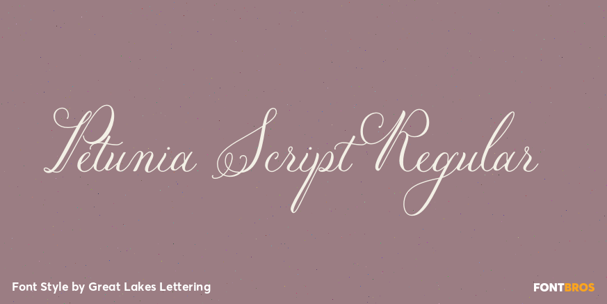 Petunia Script Regular Poster