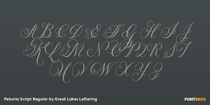 Petunia Script Regular Font Poster #2