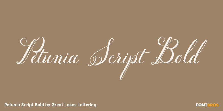 Petunia Script Bold Poster