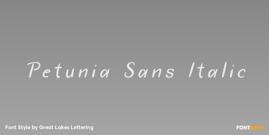 Petunia Sans Italic Poster