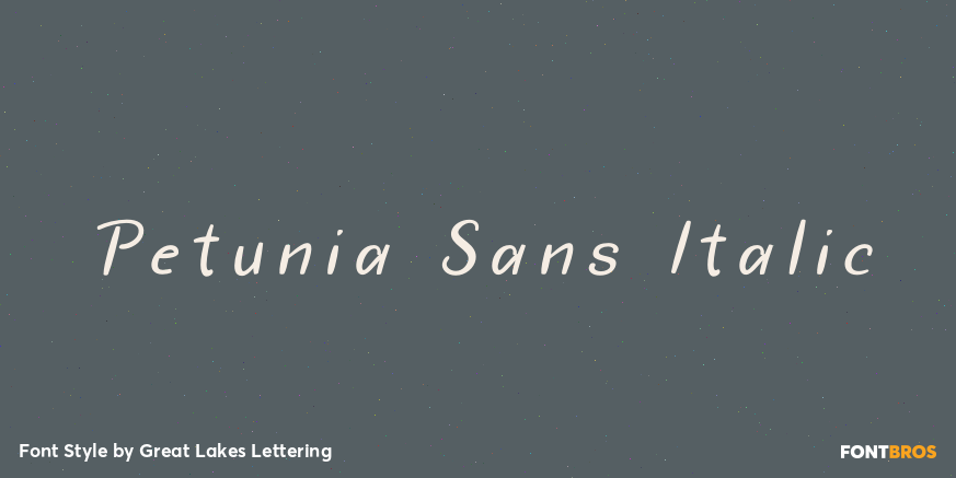 Petunia Sans Italic Poster