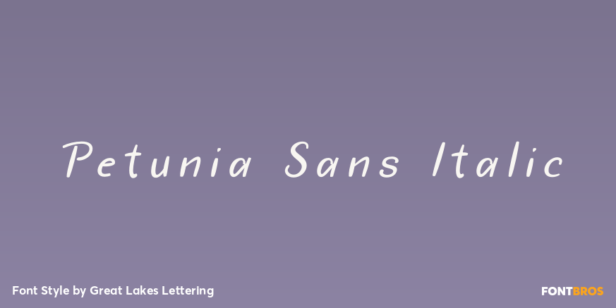 Petunia Sans Italic Poster