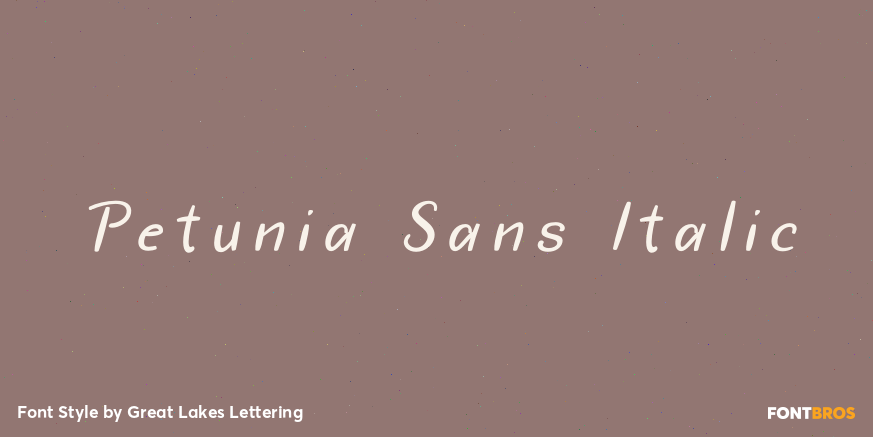 Petunia Sans Italic Poster