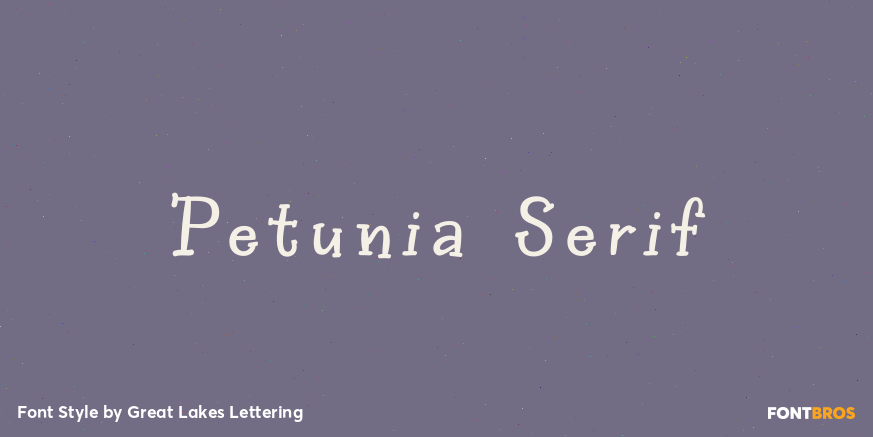 Petunia Serif Poster