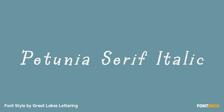 Petunia Serif Italic Poster