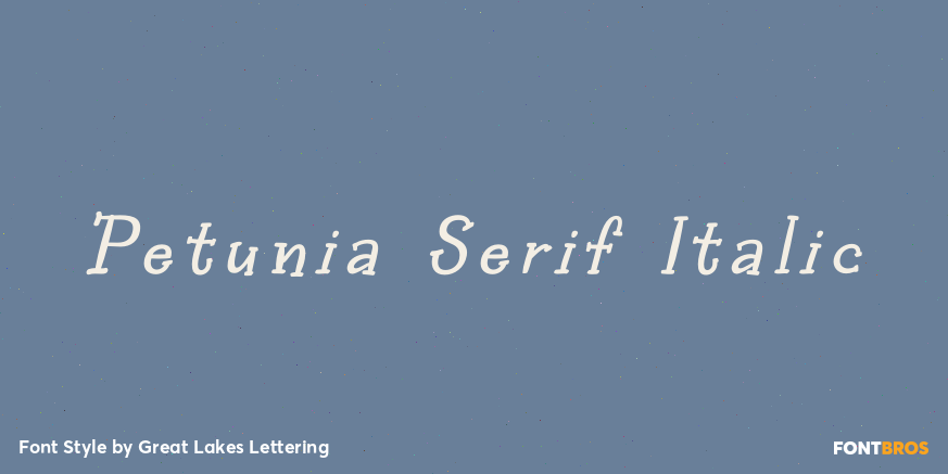 Petunia Serif Italic Poster