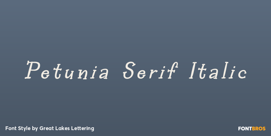 Petunia Serif Italic Poster