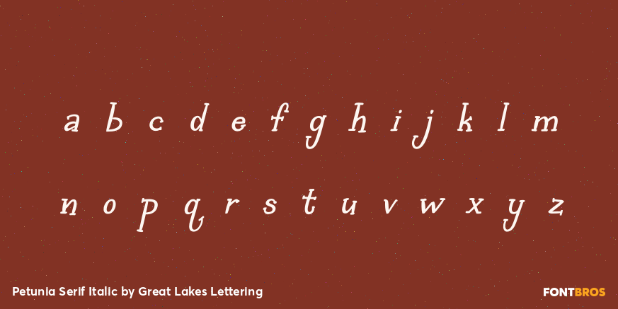 Petunia Serif Italic Font Poster #1