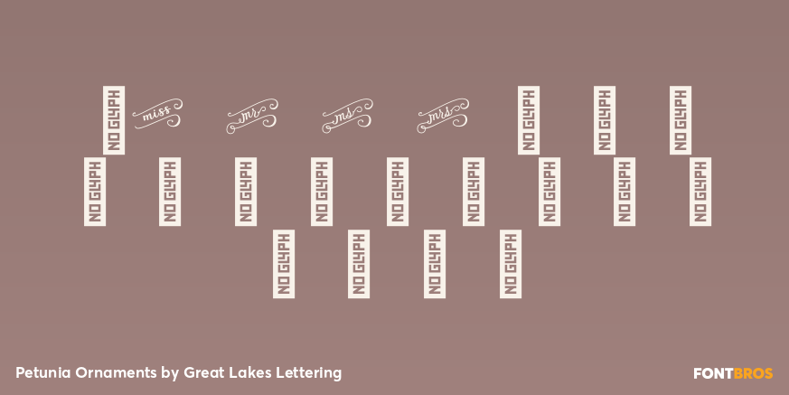 Petunia Ornaments Font Poster #1