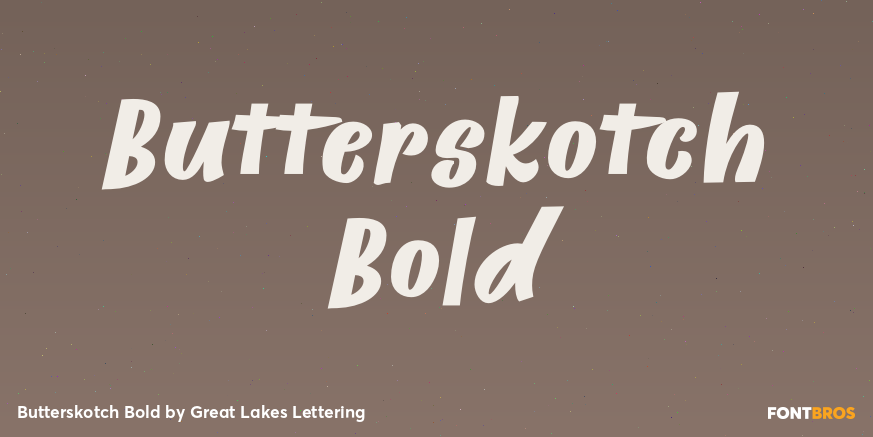 Butterskotch Bold Font Poster #1