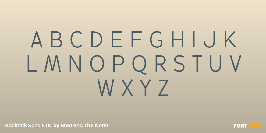 Backtalk Sans BTN Font Poster #2