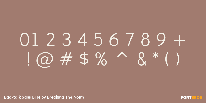 Backtalk Sans BTN Font Poster #4