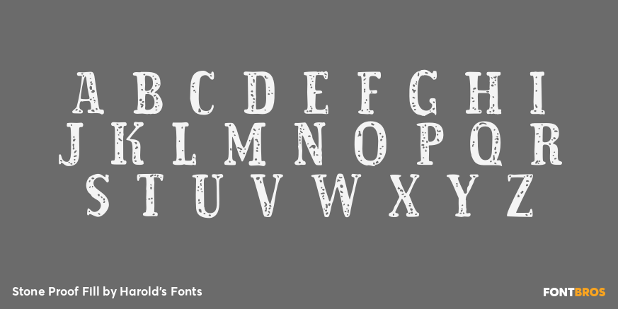Stone Proof Fill Font Poster #3