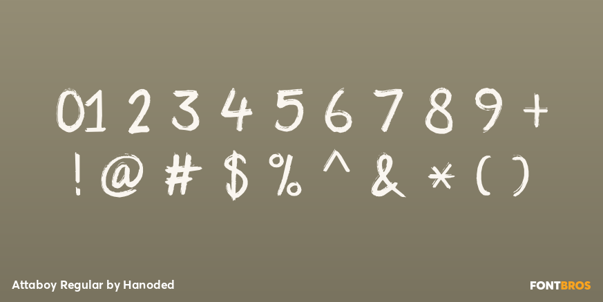 Attaboy Regular Font Poster #1