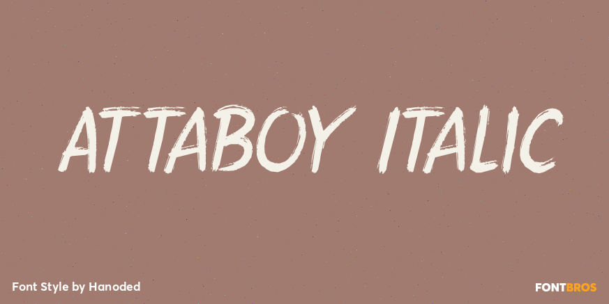 Attaboy Italic Font Poster #1