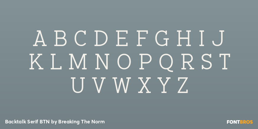Backtalk Serif BTN Font Poster #2
